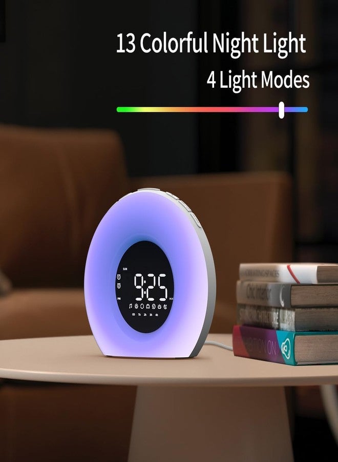 himster Soundsleep 3 in 1 Portable LED Wake Up Light with White Noise Player (for Babies and Adults) & Alarm Clock,Colored Sunrise and Sunset Simulation, Tap Snooze with Auto Timer. - Image 5